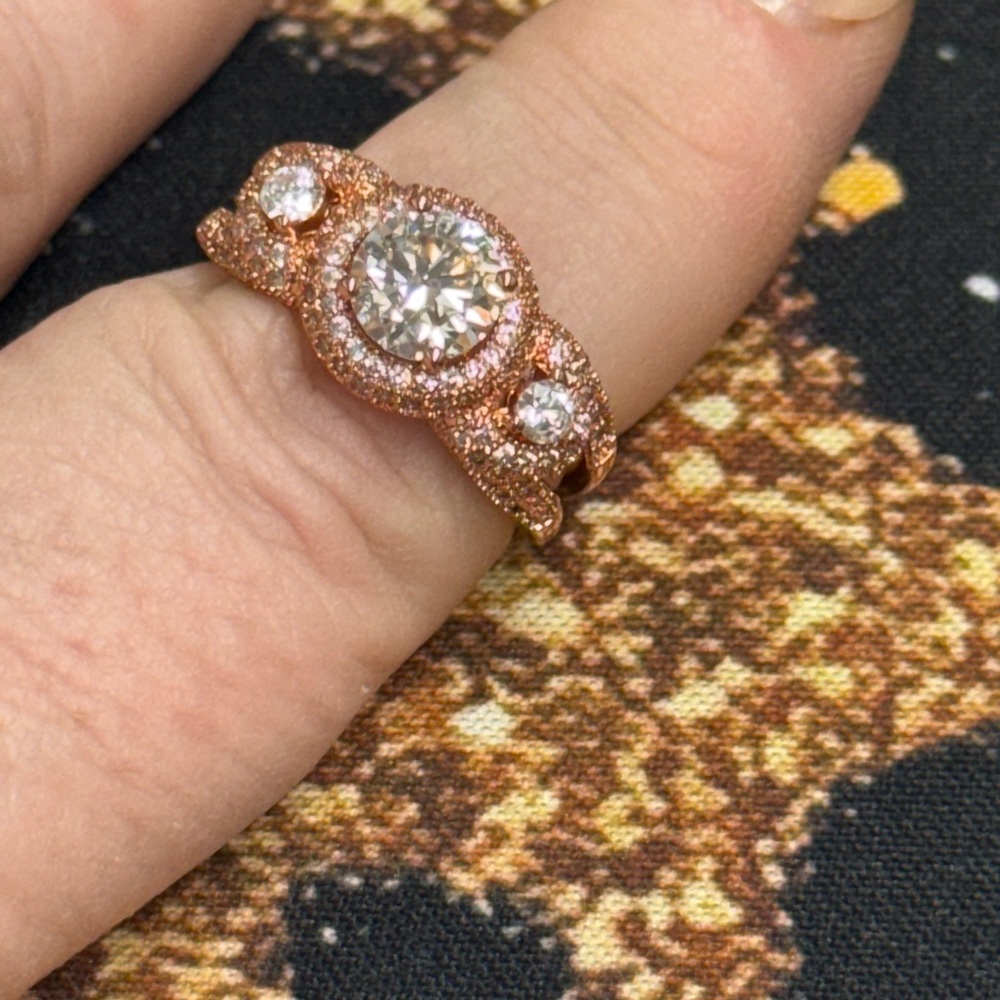 Elegant Rose Gold 1.2ct Moissanite Ring